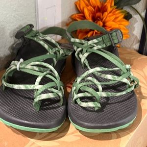 Chaco Green and Black Women's Sandals